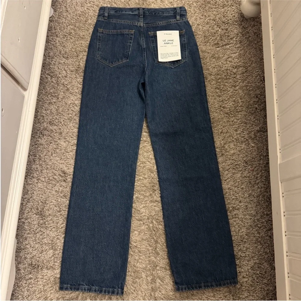 NWT! Frame Le Jane Ankle High Rise Straight Women's Denim, Kirk, Size 24 - Picture 3 of 3